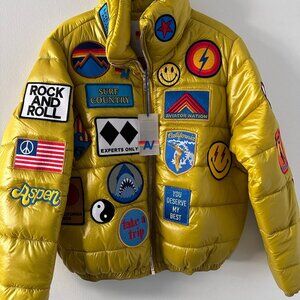 Aviator Nation puffy jacket with patches